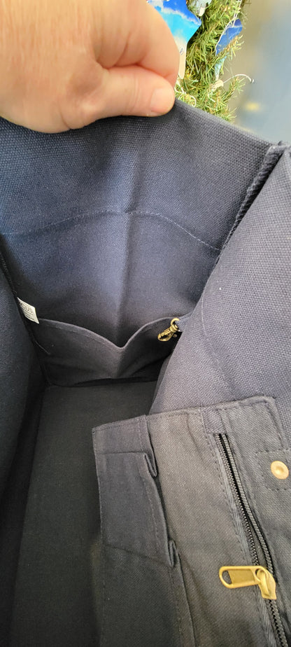 CanvasTote with Leather Handles