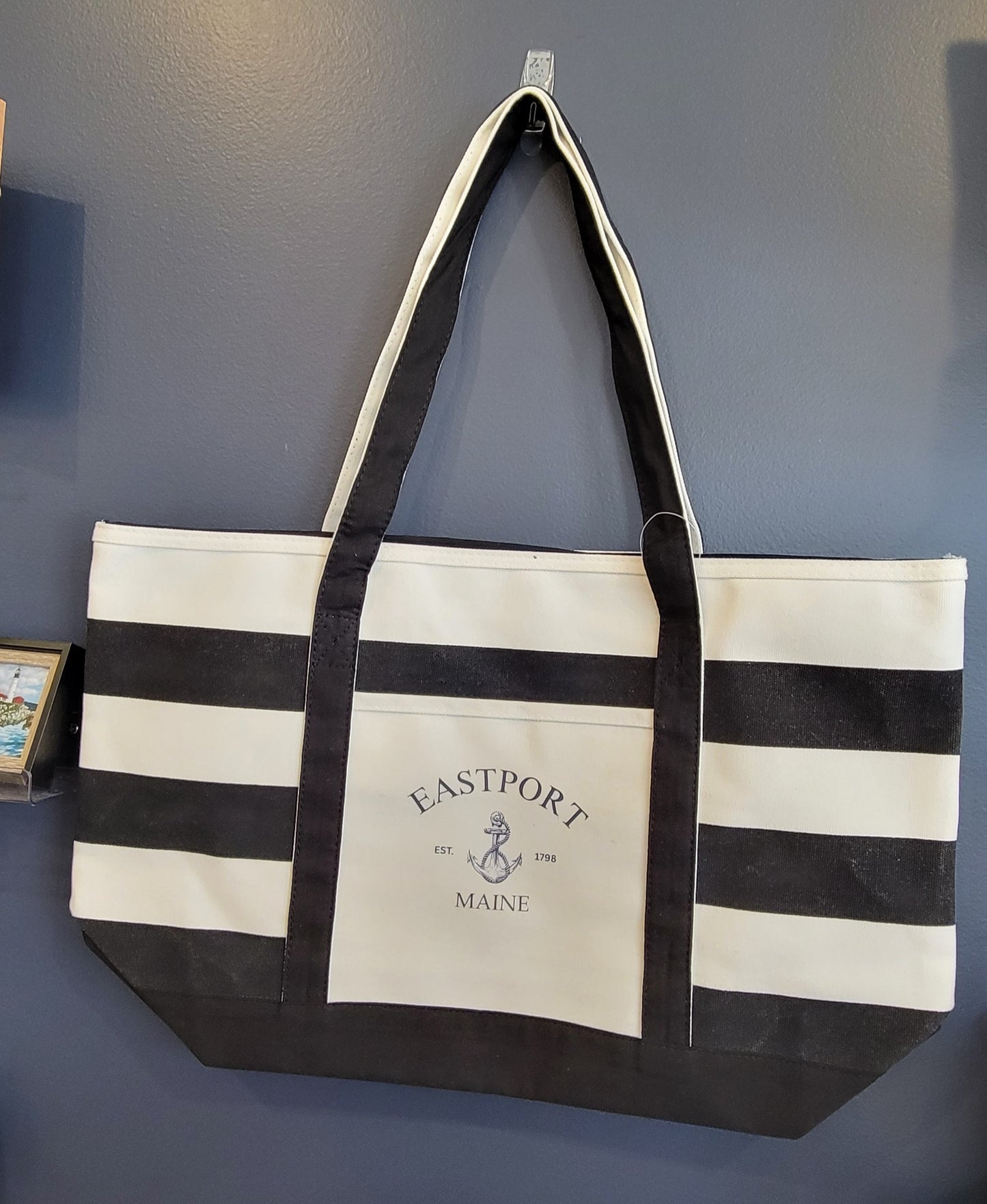 Eastport Striped Tote Bag