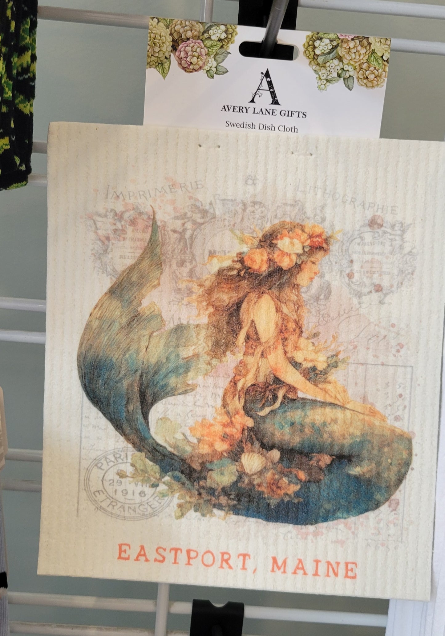 Eastport Vintage Mermaid Swedish Dishcloth