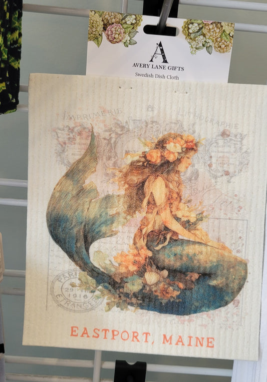 Eastport Vintage Mermaid Swedish Dishcloth