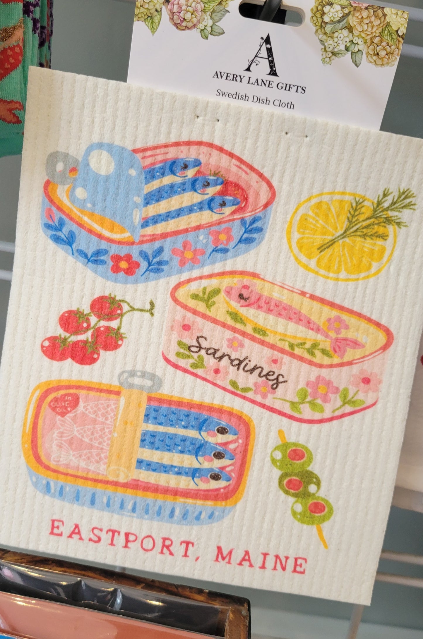 Eastport Sardines  Swedish Dishcloth