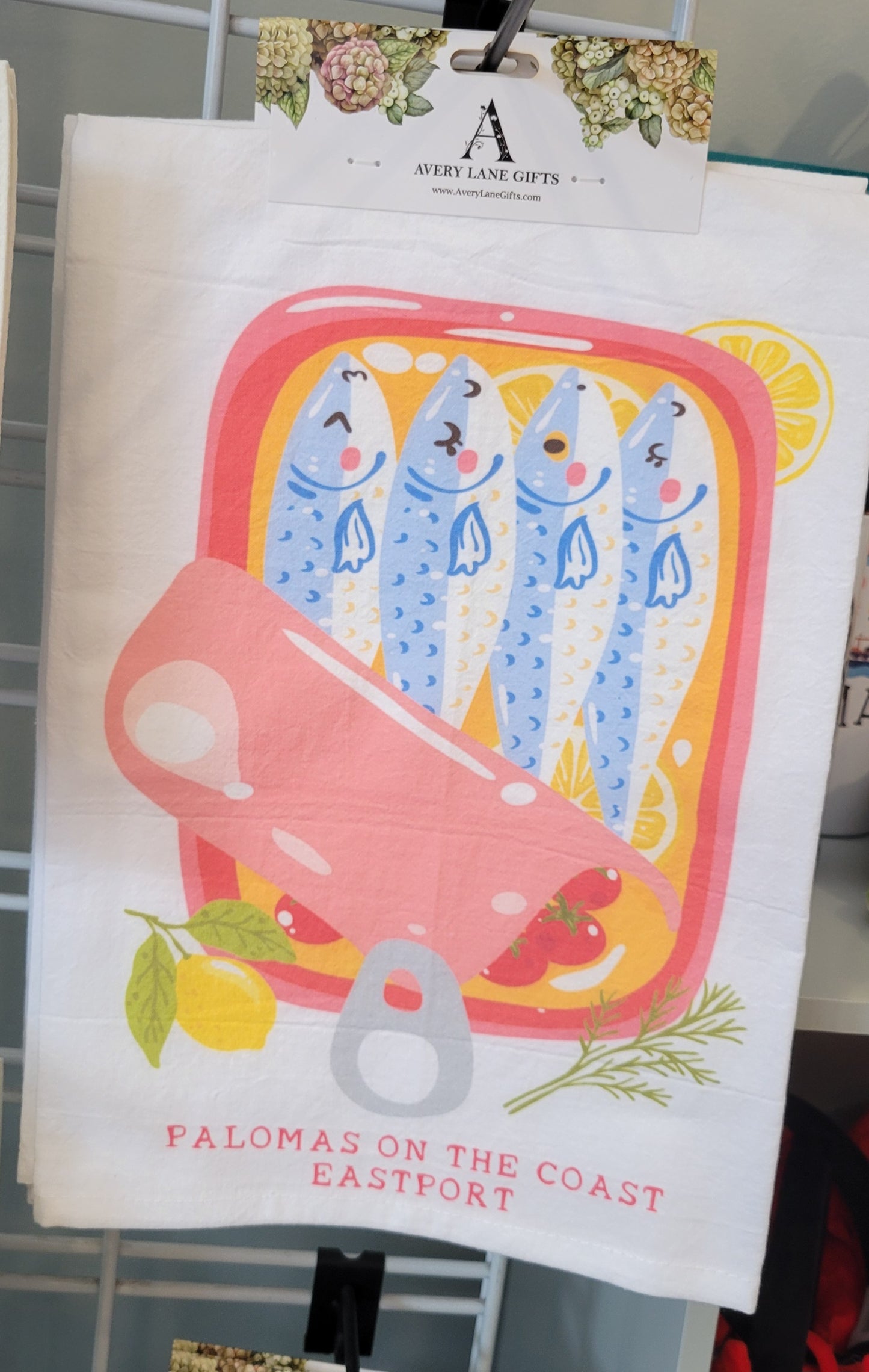 Palomas on the Coast Sardines Tea Towel