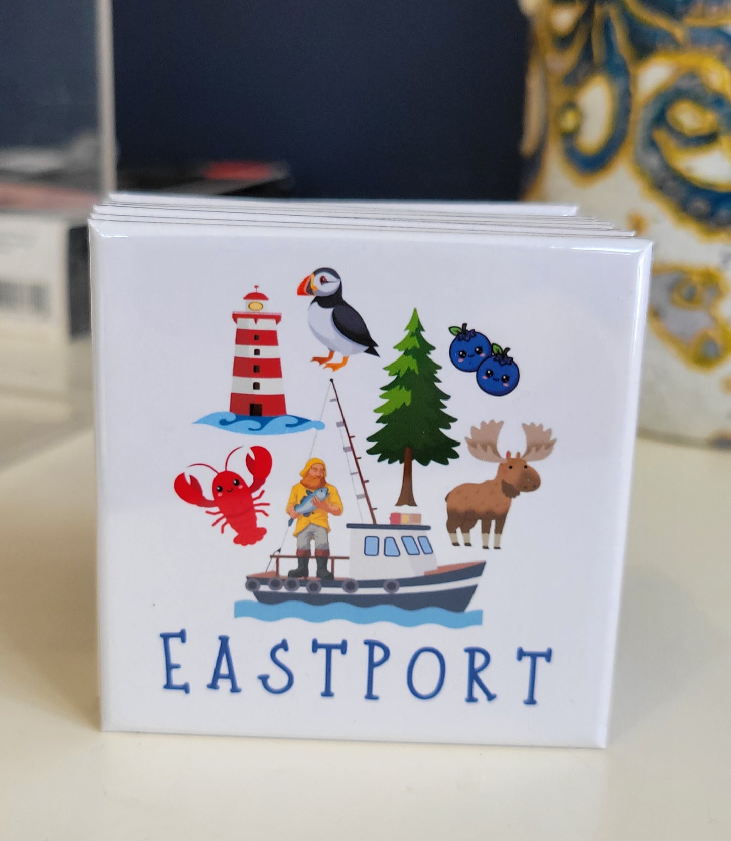 Maine Variety USA  Square Magnets