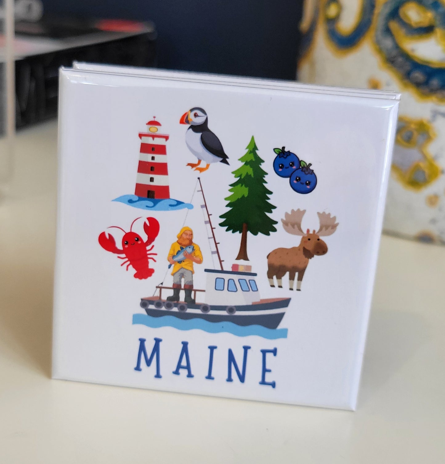 Maine Variety USA  Square Magnets