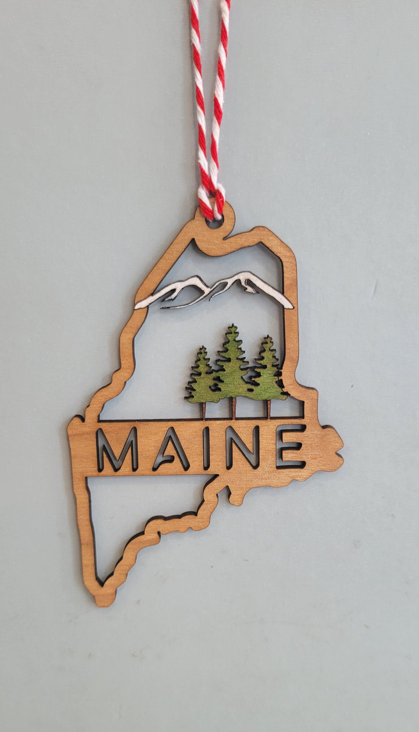 Wood Maine Laser Cut Ornaments