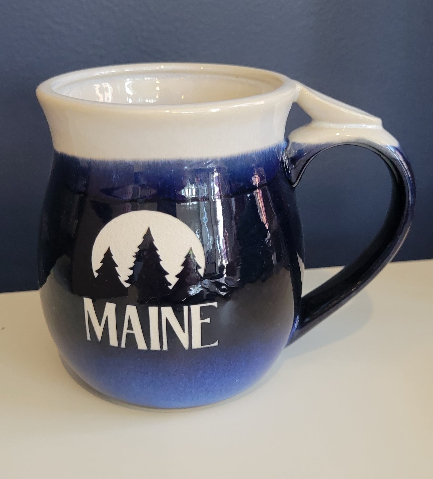 Maine Trees Thumb Rest Mug