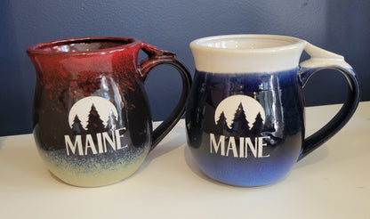 Maine Trees Thumb Rest Mug