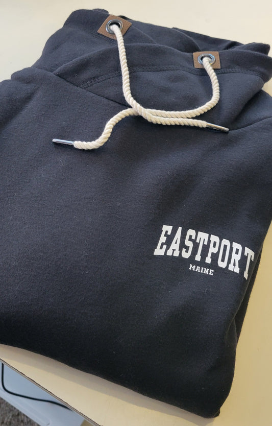 Eastport Black Cowl Neck Sweatshirt