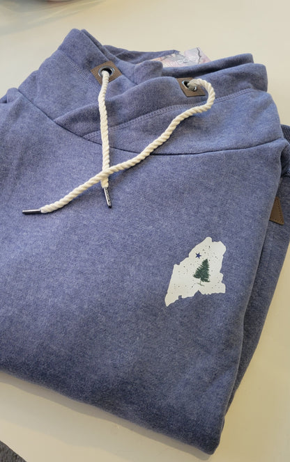Maine Mini Map Cowl Neck Sweatshirt