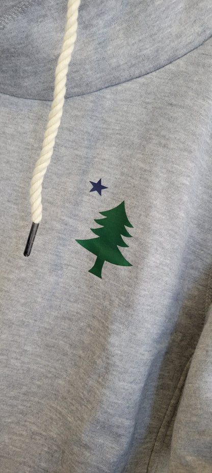Pine Tree and Star Cowl Neck Sweatshirt