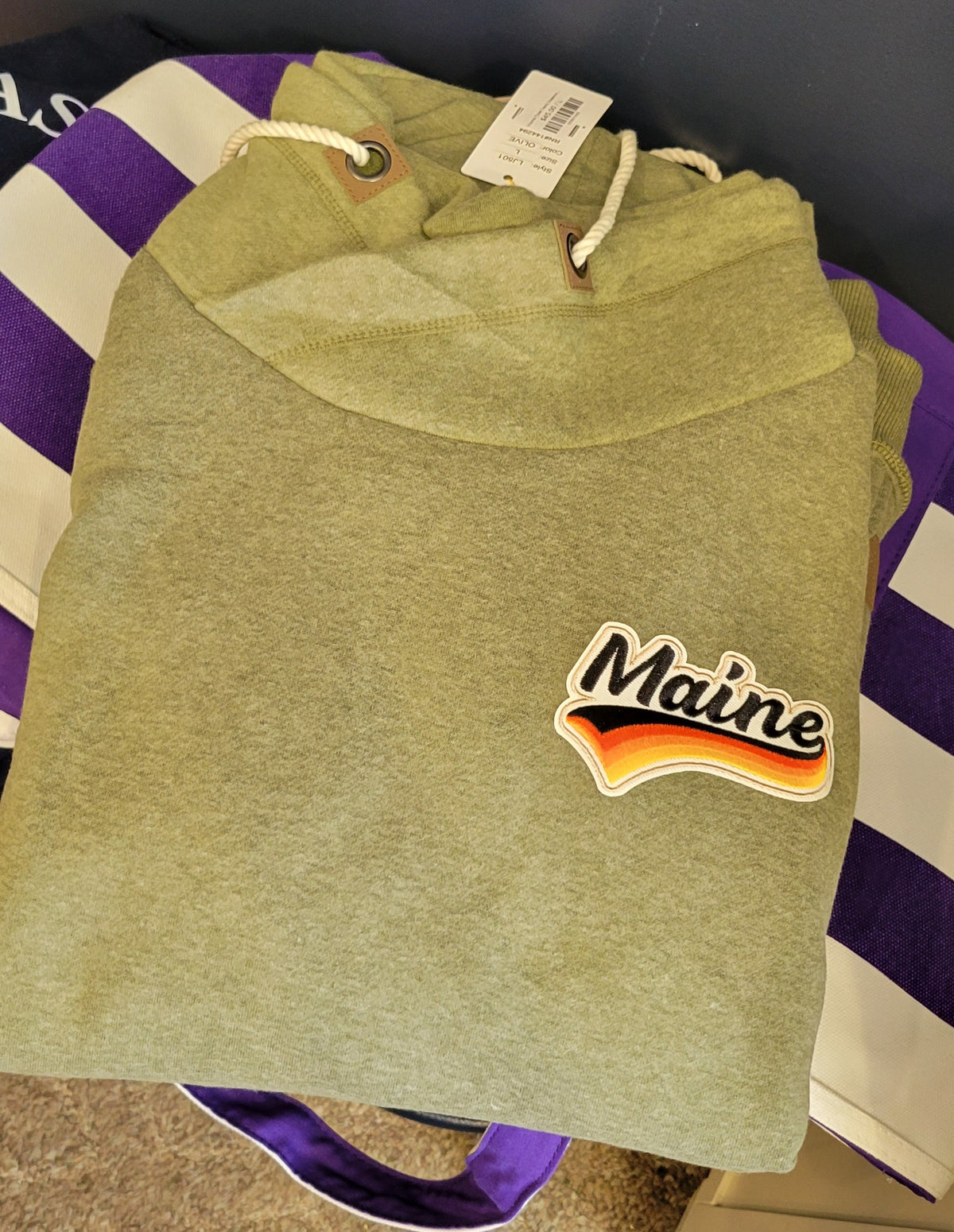 Retro Maine  Cowl Neck Sweatshirt