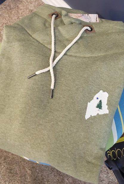 Maine Mini Map Cowl Neck Sweatshirt