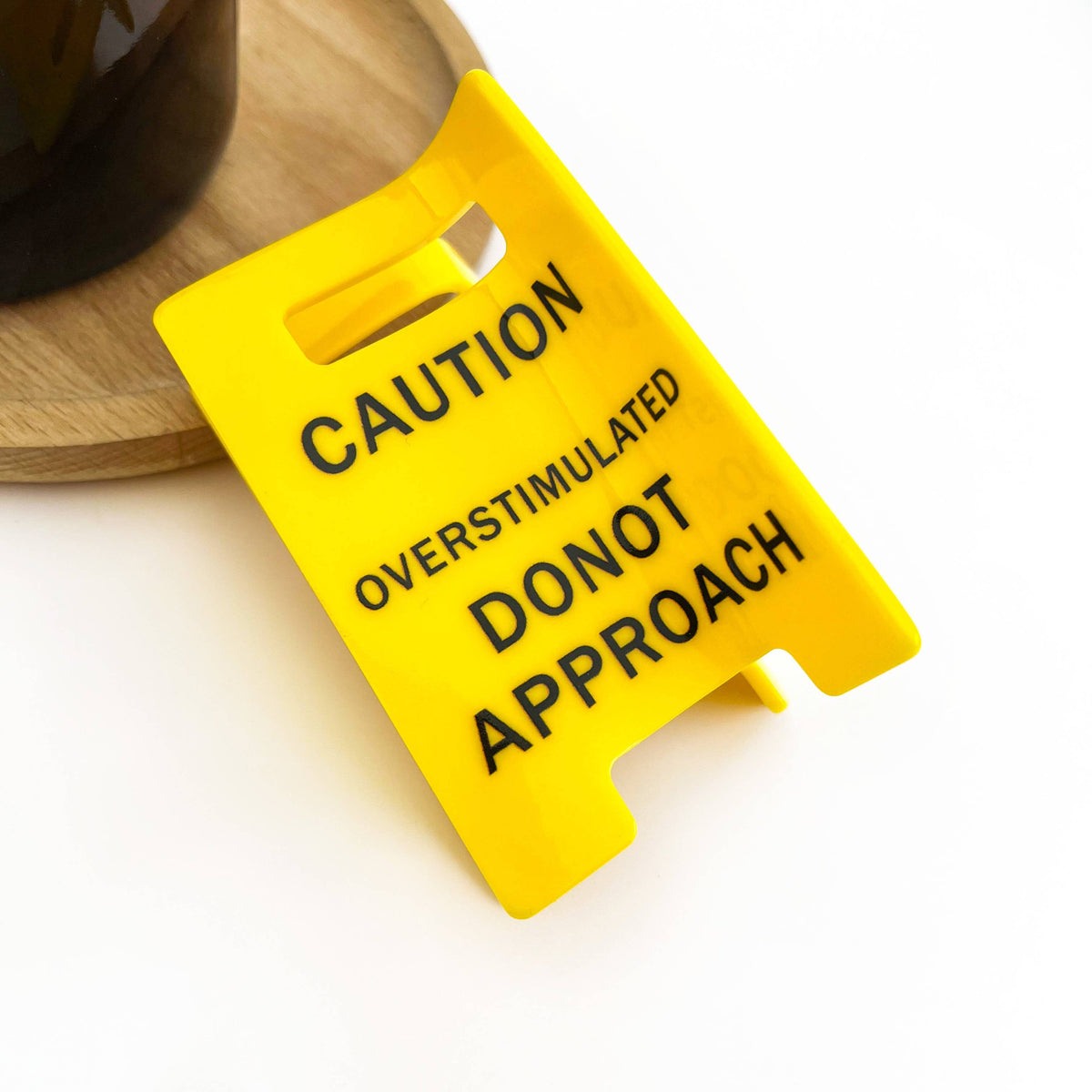 Caution Sign Hair Claw Clip, Fun Hair Clip