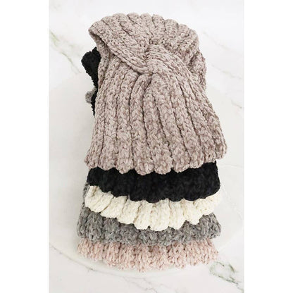 Fuzzy Knitted  Winter Headband