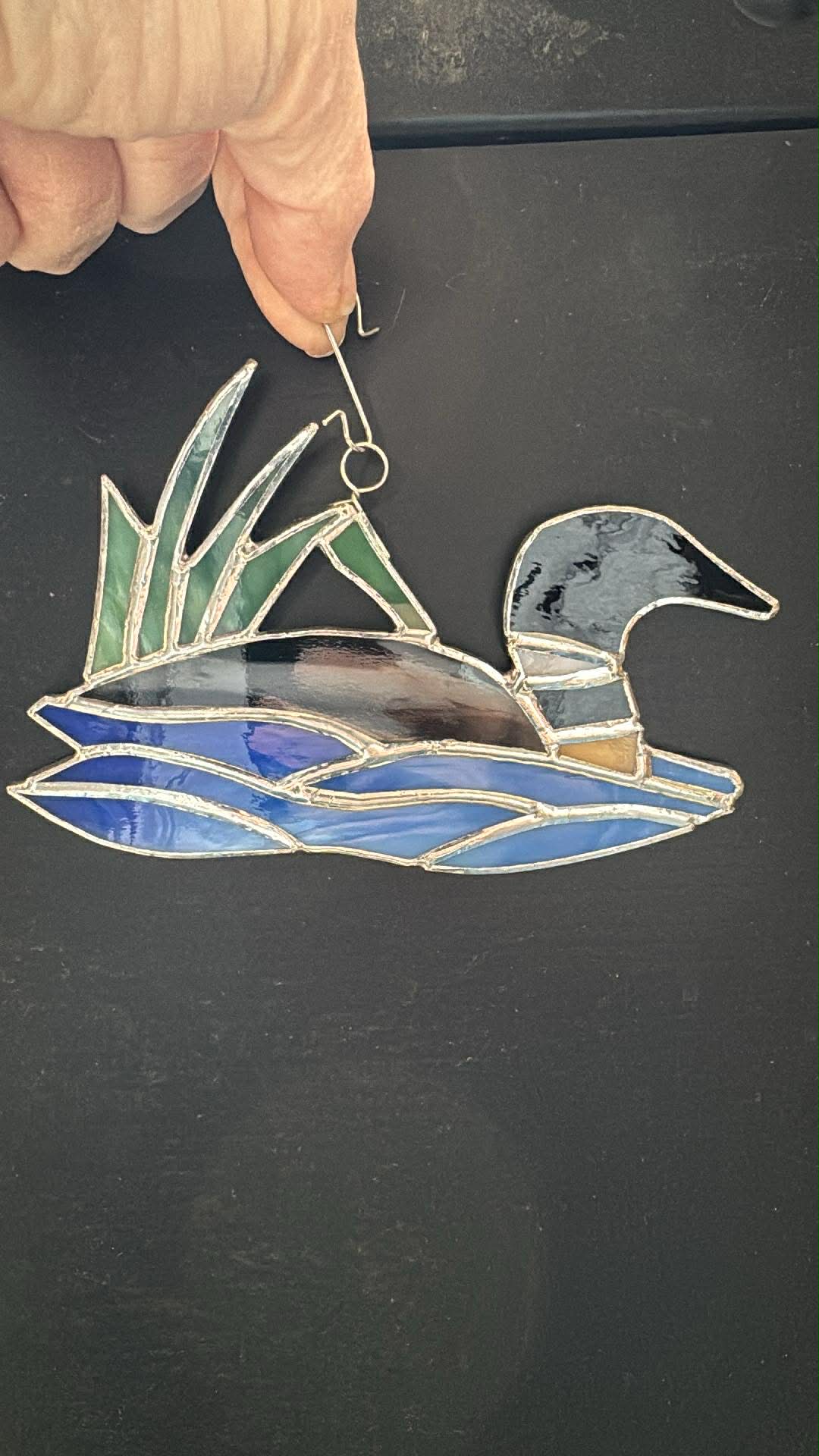 Cliff Loon Hanging Stained Glass