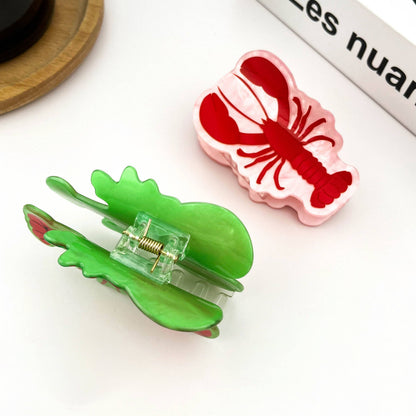 Red Lobster Hair Claw Clip, Ocean Hair Accessories