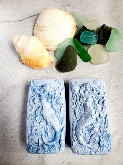 Wild Blueberry Hidden Sea Glass Salt Soap Bar MADE TO ORDER