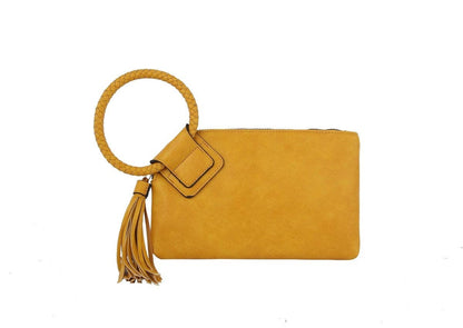 Sage Soft Vegan Leather Wristlet/Clutch