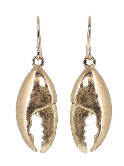 Silver Gold Claw Crab and Lobster Dangle Earrings
