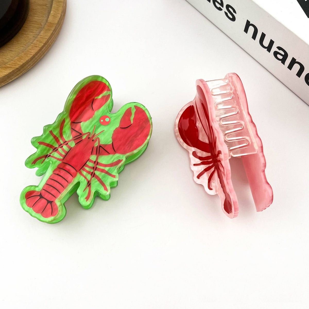Red Lobster Hair Claw Clip, Ocean Hair Accessories
