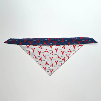 Lobster Reversible Dog Bandana