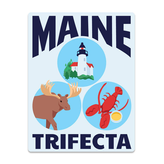 Maine Trifecta Mini Sticker 20 ct Moose, Lobster, Lighthouse