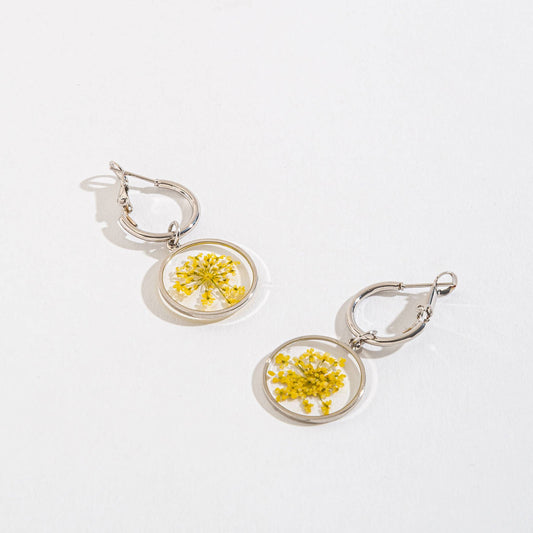 - Briar Floral Hoop Drop Earrings