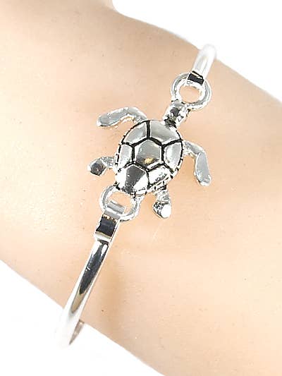 Tortoise Turtle Metal Casting Brass Bangle Bracelet