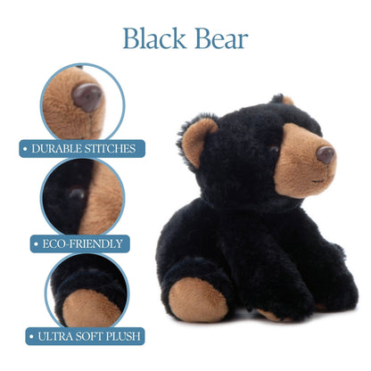 9" (23cm) Wild Onez Black Bear Wild Life