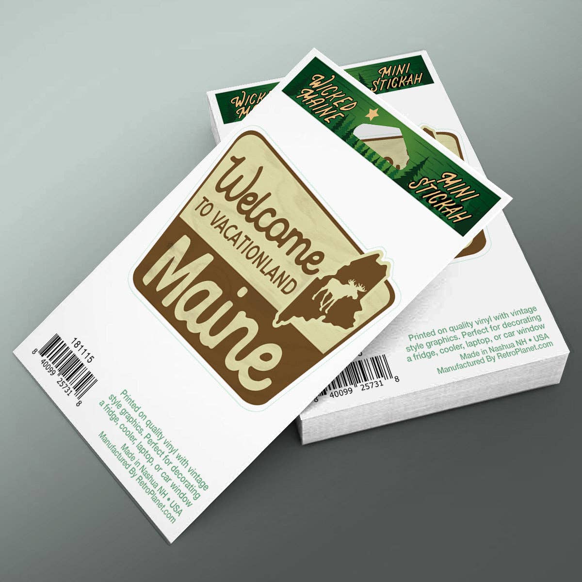 Maine Welcome to Vacationland Mini Sticker
