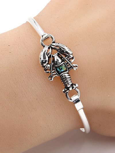 Abalone Lobster Crawfish Casting Bangle Bracelet