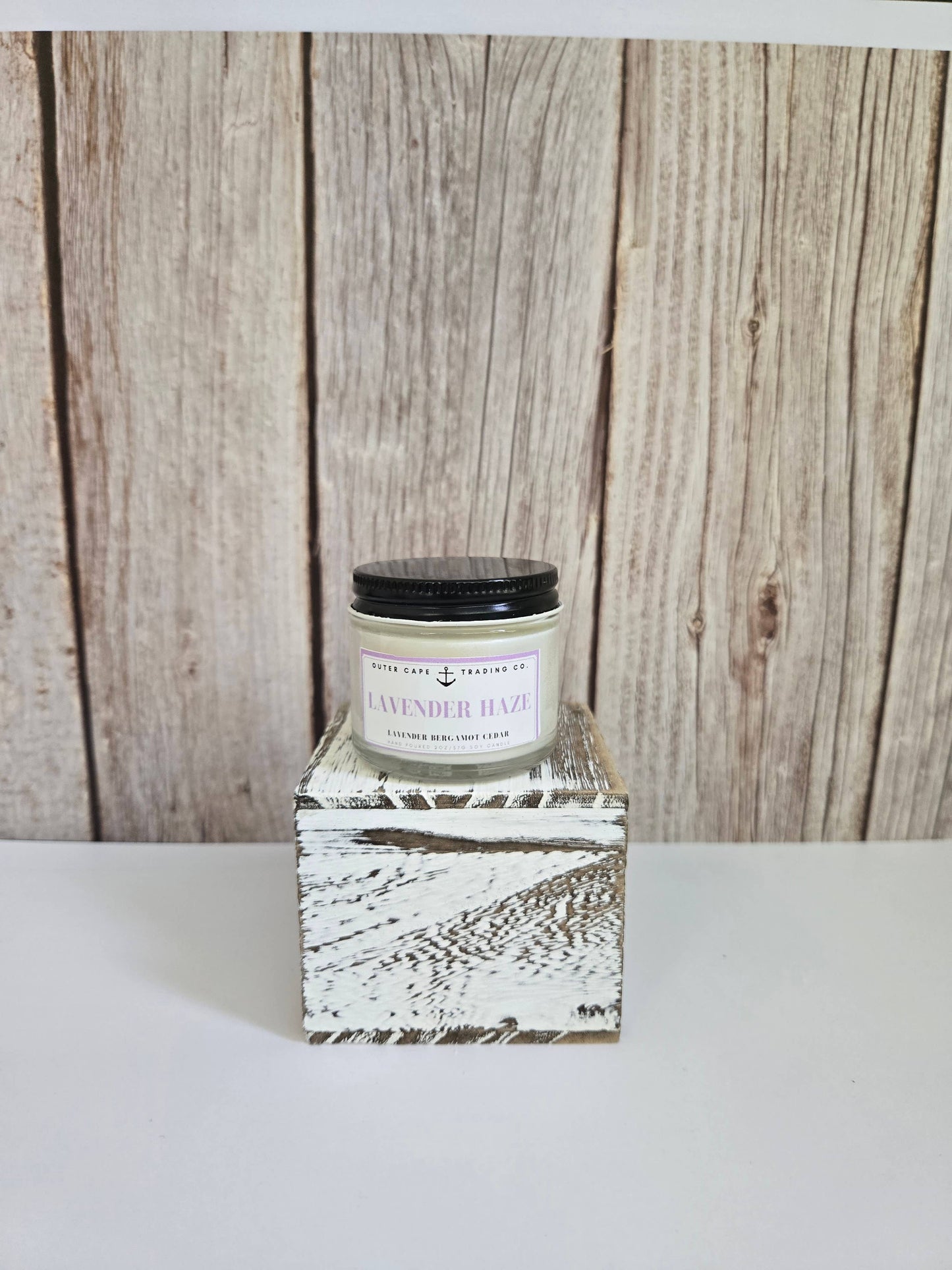 Lavender Haze Soy Wax Crackling Wooden Wick Candle