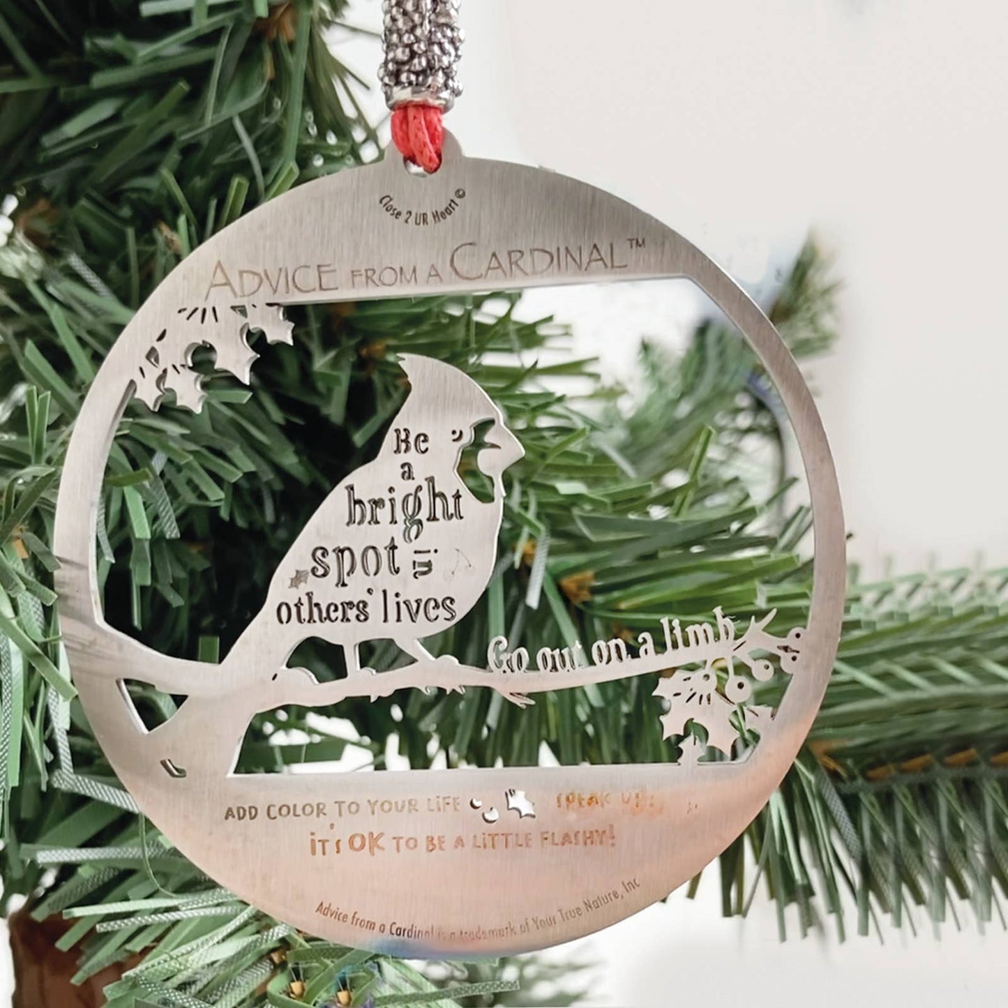 Advice from a Cardinal Ornament