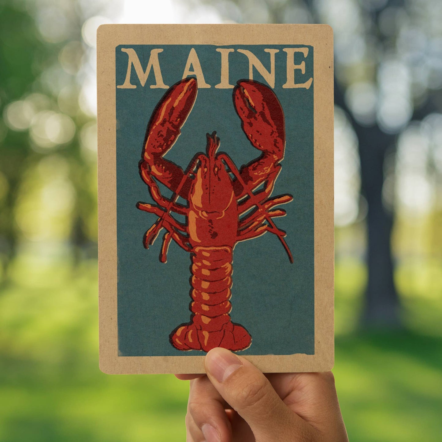 Maine Lobster WOOD POSTCARD