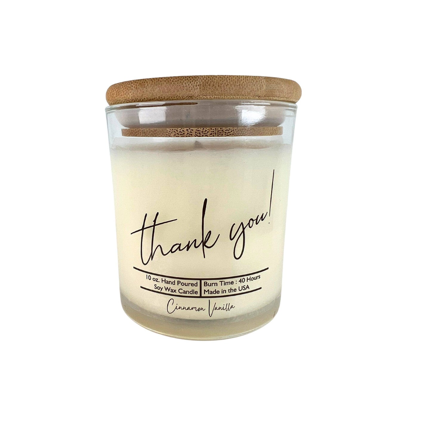 Thank You ! Candle with Lid - Soy Wax Candles Great Gift
