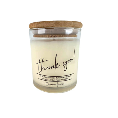 Thank You ! Candle with Lid - Soy Wax Candles Great Gift