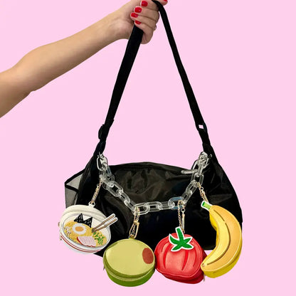 2-in-1 Bag Charm & Reusable Shopper Bag - Canned Sardines