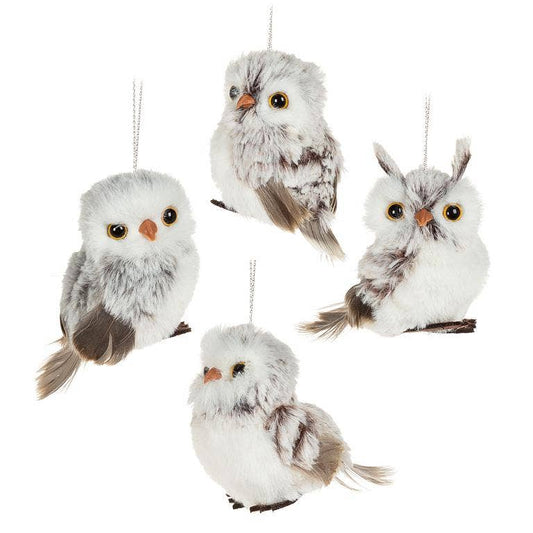 Small Fluffy Owl Ornament