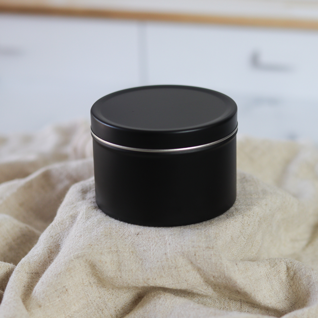 Santal Beach - 6 oz. Matte Black Soy Candle Tin