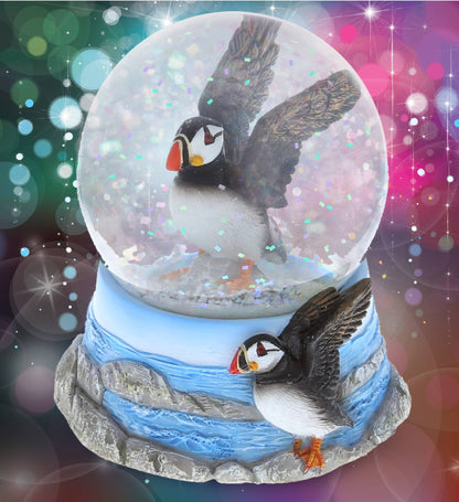 Maine Puffin Snow Globe