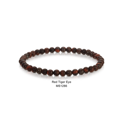 Mini Gemstone 4mm Beaded Stretch Bracelets