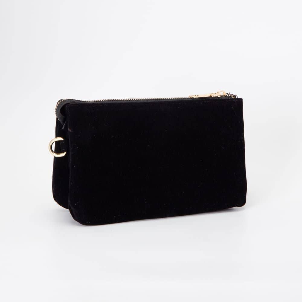 Stacey Faux Suede 3 compartments Crossbody Bag