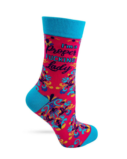 I'm a Proper Fucking Lady Women's Crew Socks