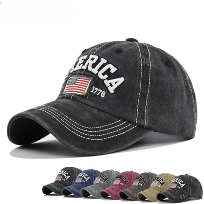 American Flag Embroidery Baseball Cap