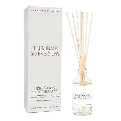 Driftwood and Mahogany Clear Reed Diffuser - Home Fragrance