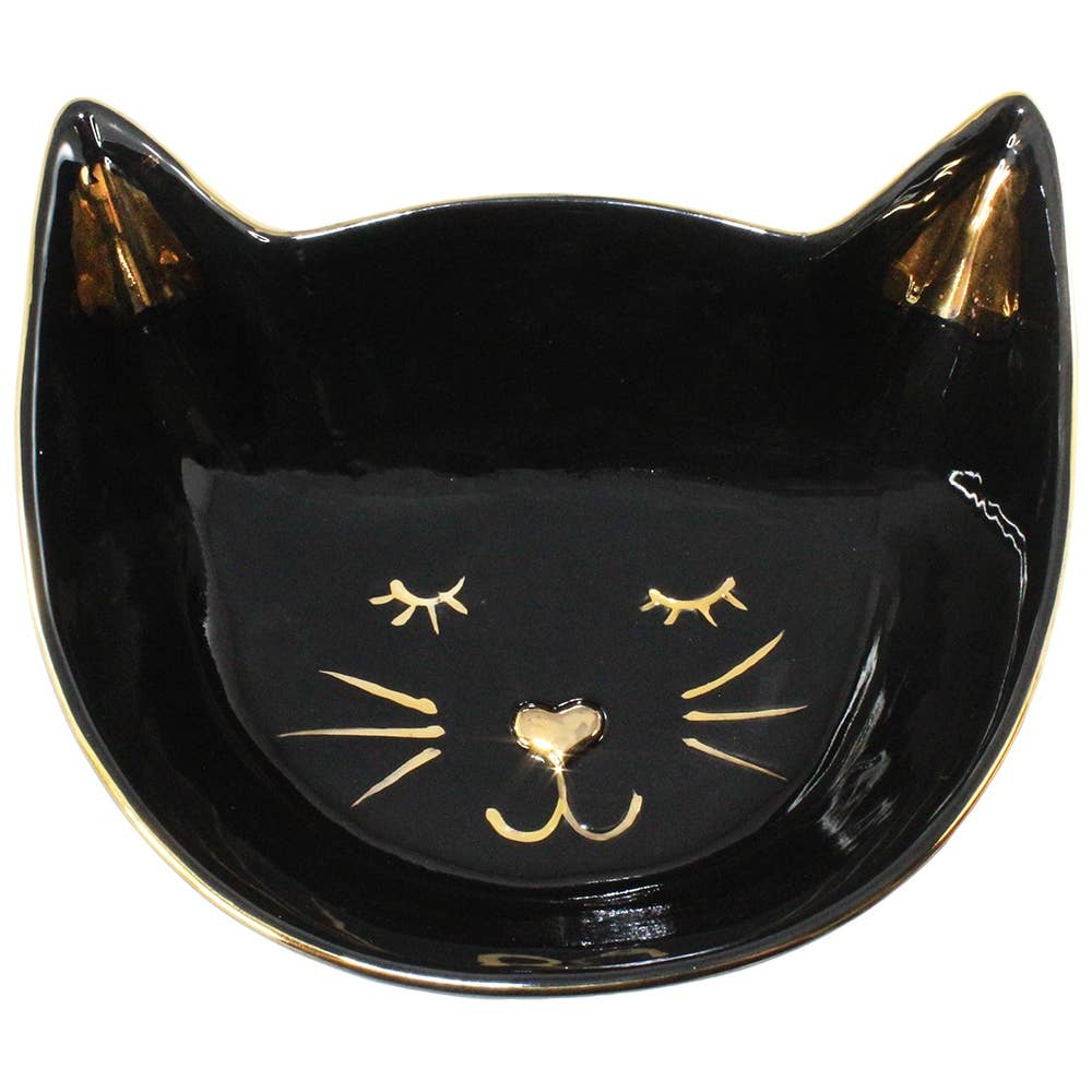Happy Cat Bowl-Black