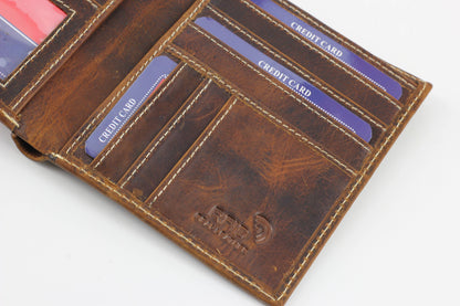 Hunter Leather Men's Hipster Wallet RFID 8020