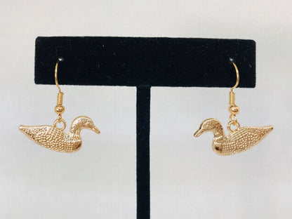 Gold Loon Earrings