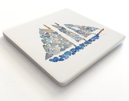 Nautical coasters  | Schooner coaster