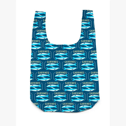 2-in-1 Bag Charm & Reusable Shopper Bag - Canned Sardines